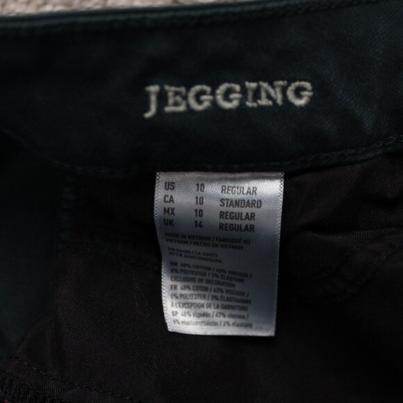 American Eagle Super Stretch X Jeans Womens 10x29" Green Jegging Distressed - Picture 10 of 10